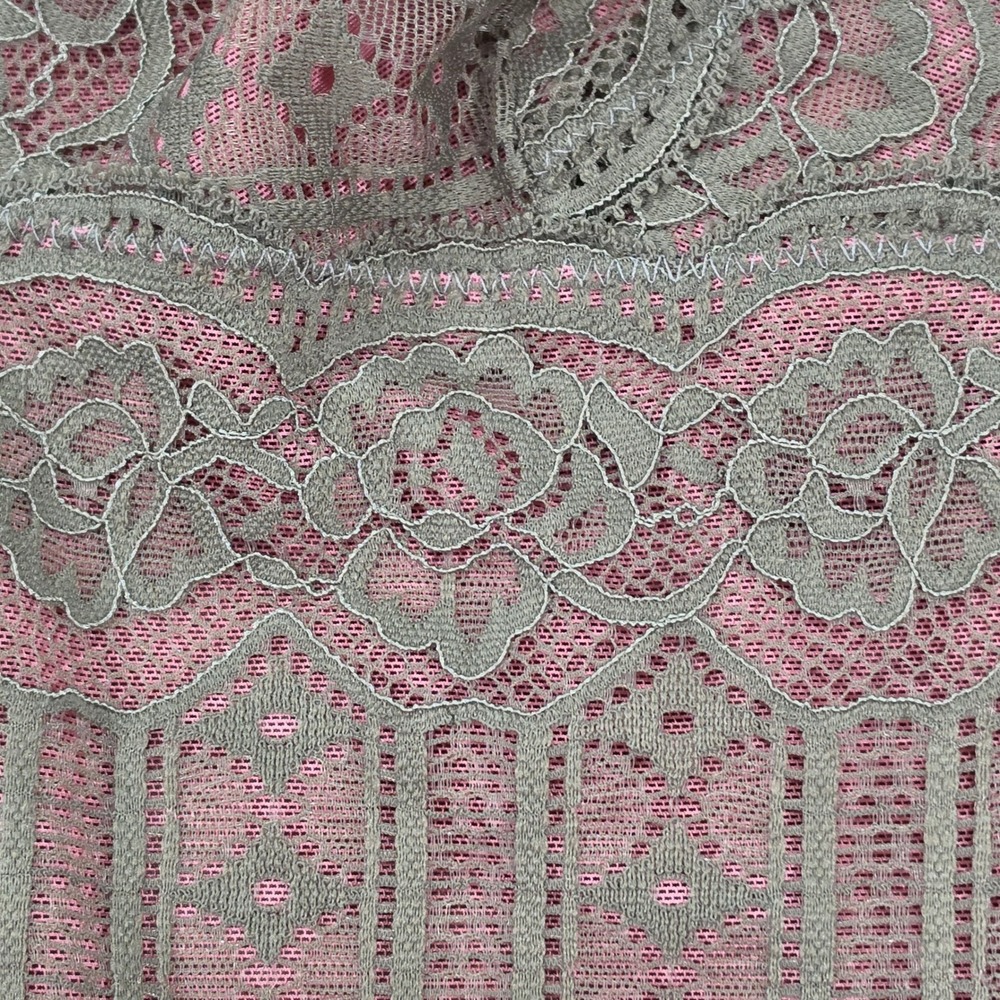 Rhonda Shear Camisole Womens 3X Taupe Mauve Excellent Lace Trim V-Neck Cami - Picture 4 of 10